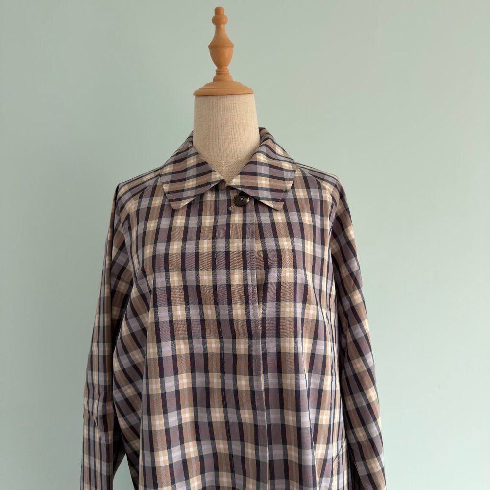 The Row Tavishina checked silk-blend coat - Picture 6 of 11